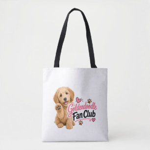Cute Goldendoodle Fan Club Tote Bag 