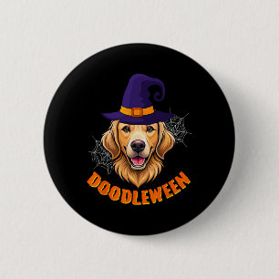 Cute Goldendoodle Halloween Spooky Golden Doodle D 6 Cm Round Badge