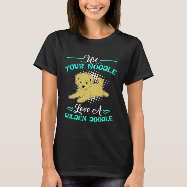 Cute Goldendoodle  Womens Love A Golden Doodle T-Shirt (Front)