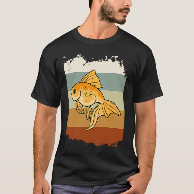 Cute Goldfish Aquarium Artsy Fish T-Shirt (Front)