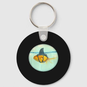Cute Goldfish With A Shark Fin Fashion  Key Ring