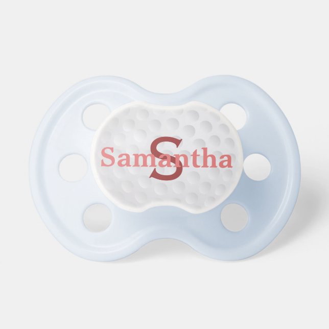 Cute Golf Ball Monogram Pacifier (Front)