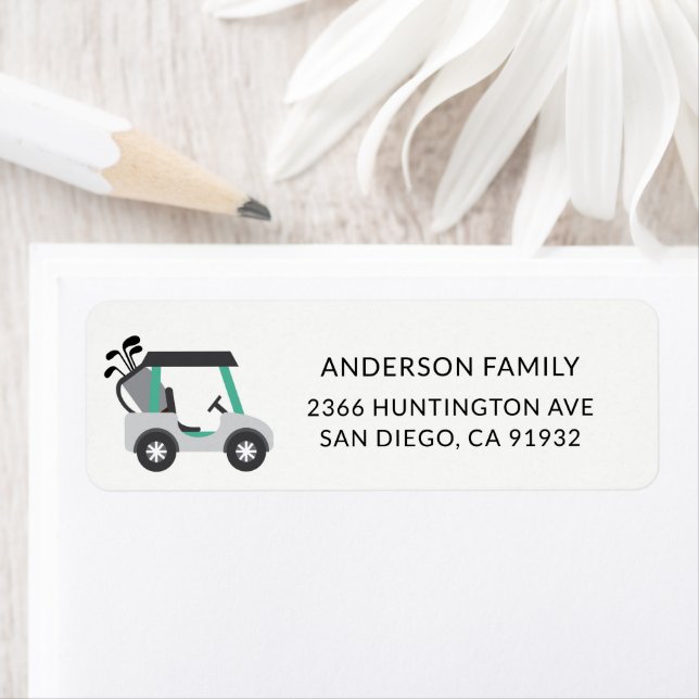 Cute Golf Cart Address Label Return Address Label (Insitu)