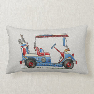 Cute Golf Cart Lumbar Cushion