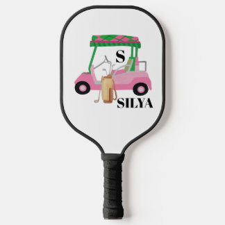 Cute Golf Cart – Minimal Summer Pickleball Paddle
