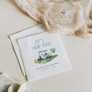 Cute Golf Cart Putt Party Napkin