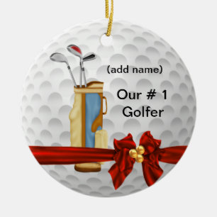 CUTE  GOLF HOLIDAY  Ornament