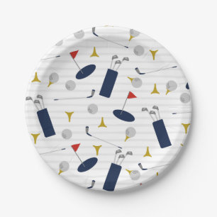 Cute Golf paper plates