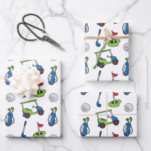 Cute Golf Wrapping Paper Sheet