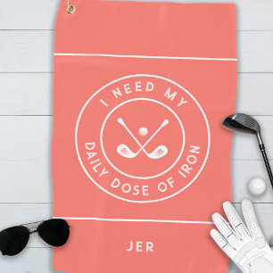 Cute Golfer Humour Golf Iron Sports Equipment Cora Towel