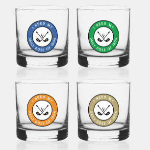 Cute Golfer Unique Gift Set Humour Golf Iron Sport Whiskey Glass