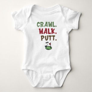 Cute Golfing, Crawl Walk Putt Baby Bodysuit
