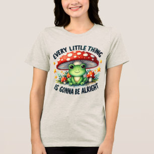 Cute Gonna Be Alright Frog Graphic Quote Tri-Blen Tri-Blend Shirt