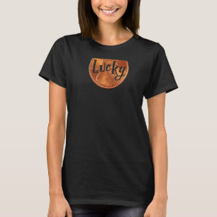 Cute Good Luck Lucky Penny Back Print T-Shirt