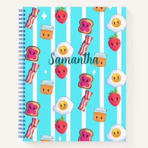 Cute Good Morning Delicious Breakfast Notebook
