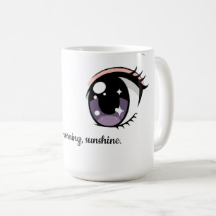 Cute Good Morning Eyes Mug – Funny Coffee Cup Gift