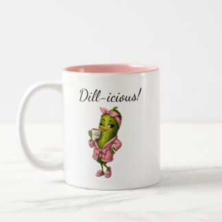 Cute Good Morning Pickle Girl Coffee Mug