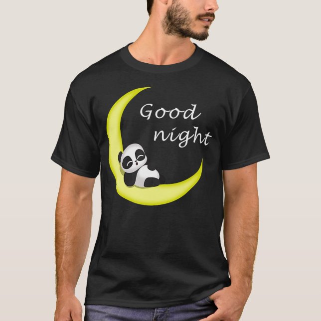 Cute Good Night Panda Baby Bear Love Sleeping on M T-Shirt (Front)