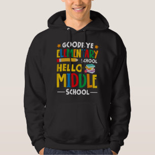 Cute Goodbye Elementary School Graduation Fifth Gr Hoodie