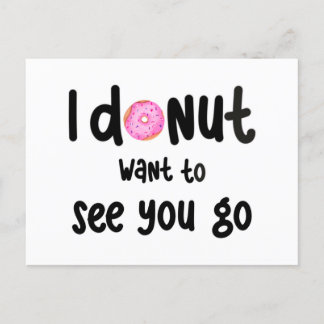 Cute goodbye greeting card - donut