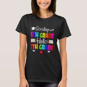 Cute Goodbye Sixth Grade Crew Hello 7th Grade Squa T-Shirt