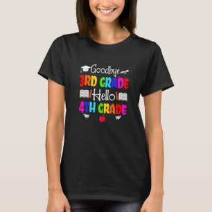 Cute Goodbye Third Grade Crew Hello 4th Grade Squa T-Shirt