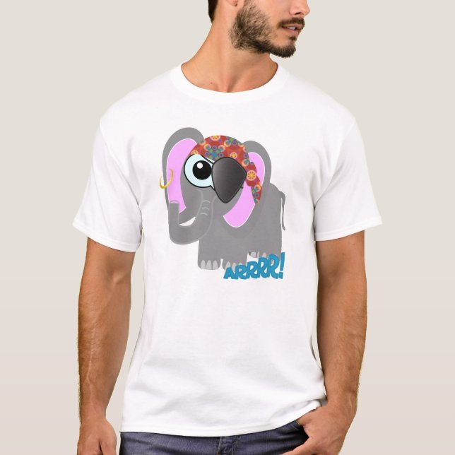 Cute Goofkins elephant pirate T-Shirt (Front)