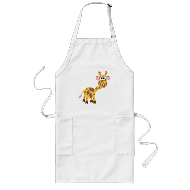 Cute Goofkins giraffe Long Apron (Front)