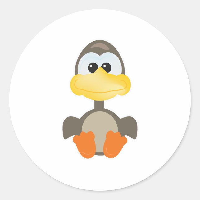 Cute Goofkins goose Classic Round Sticker (Front)