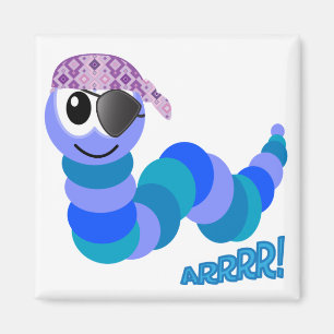 Cute Goofkins pirate caterpillar Magnet