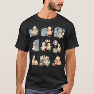 Cute Goose 911 Dispatcher Emergency Call Operator T-Shirt