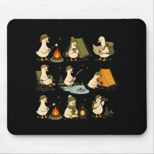 Cute goose camping funny outdoor lovers camping mouse pad