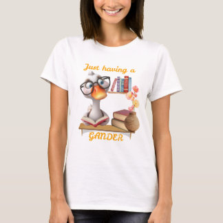 Cute goose design, nerdy, geeky goose T-Shirt