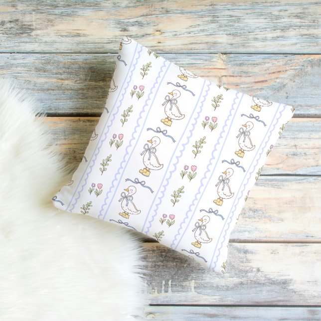 Cute Goose Ribbon Pattern  Cushion (Creator Uploaded)