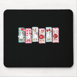 Cute Goose Valentine Coquette,duck Funny Gift Tee  Mouse Pad