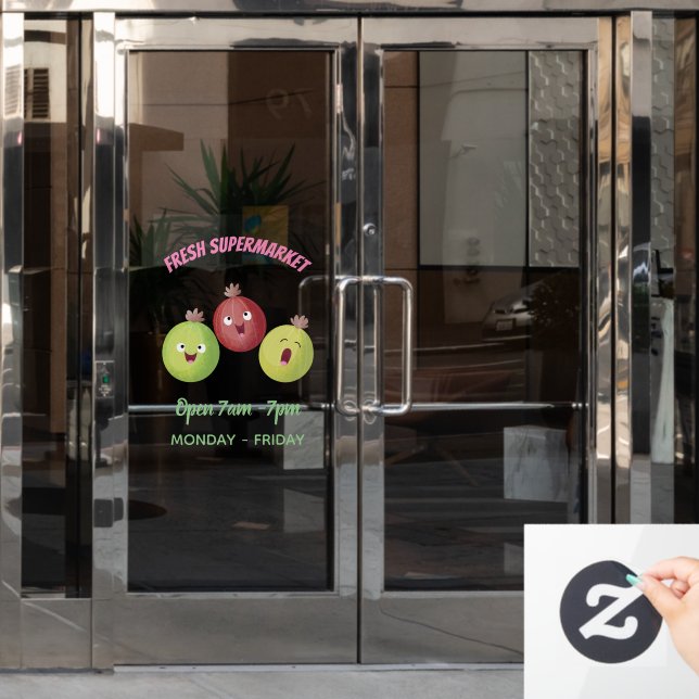 Cute gooseberry trio singing cartoon (Office Door)