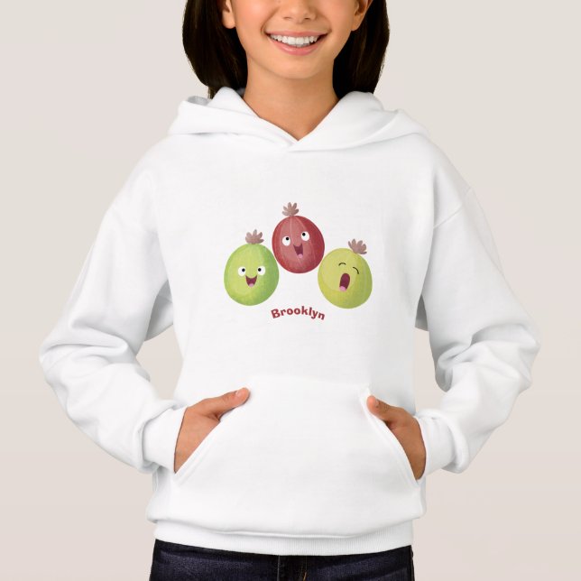 Cute gooseberry trio singing cartoon (Front)