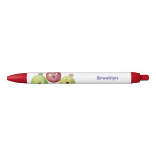 Cute gooseberry trio singing cartoon black ink pen