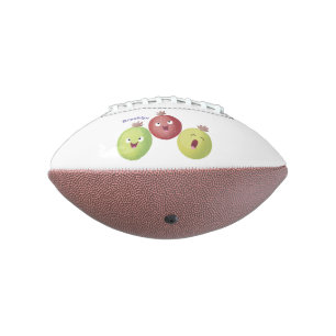 Cute gooseberry trio singing cartoon football