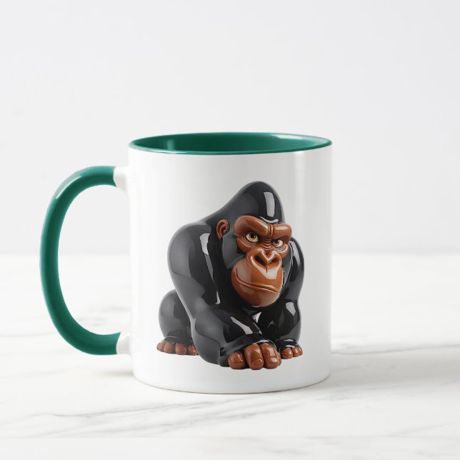 Cute Gorilla Illustration Mug (Left)