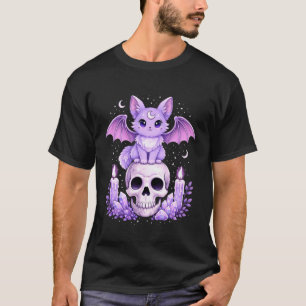 Cute Goth Cat Bat Kawaii Pastel Goth Aesthetic, Gi T-Shirt