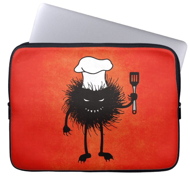 Cute Goth Chef Funny Cooking Character Laptop Sleeve (Front)