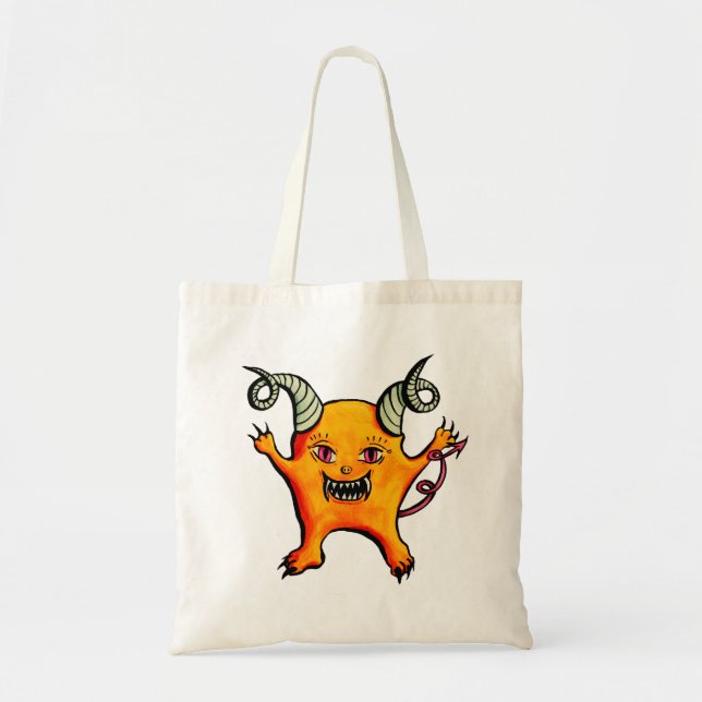 Cute Goth Demon Character Tote Bag (Front)