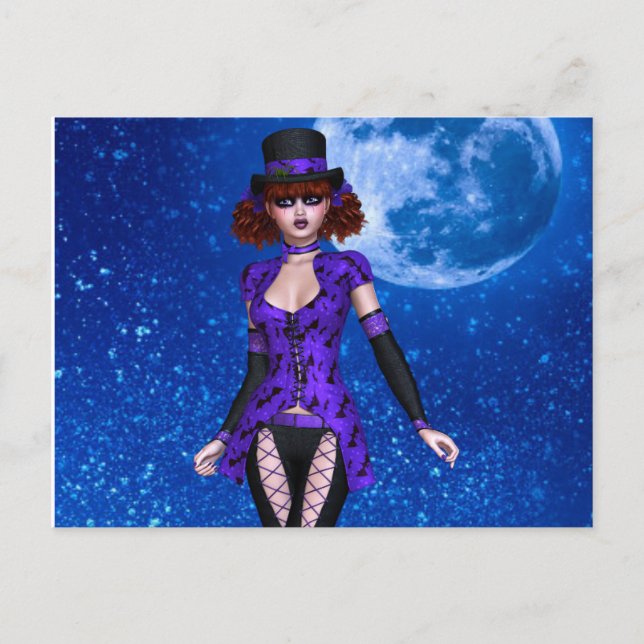 CUTE GOTH EMO GIRL POSTCARDS (Front)