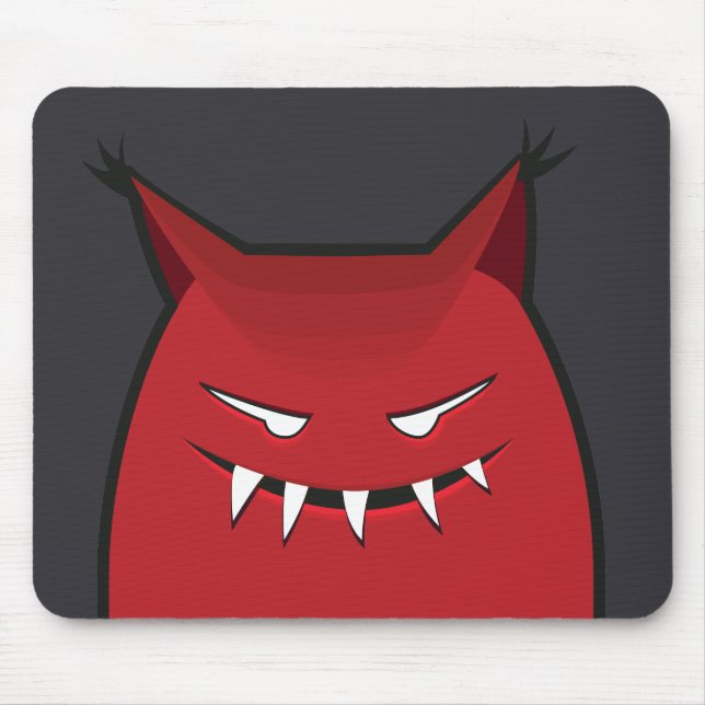 Cute Goth Evil Monster Mouse Pad (Front)
