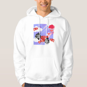 Cute Goth-Lite Chibi Monsters with Love Candy Hoodie