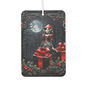 Cute Gothic Christmas Elf.  Car Air Freshener