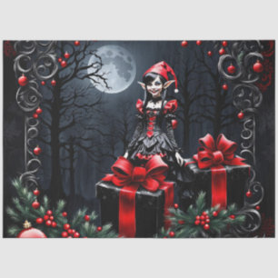 Cute Gothic Christmas Elf.  Tissue Paper