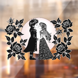 Cute Gothic Emo Kids Kiss Valentine's Day 