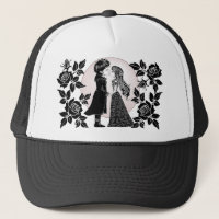 Cute Gothic Emo Kids Kiss Valentine's Day 
